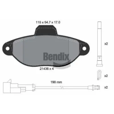 BENDIX Braking fékbetétkészlet, tárcsafék BPD1114 autóalkatrész