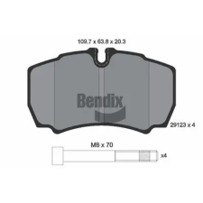BENDIX Braking fékbetétkészlet, tárcsafék BPD1148 autóalkatrész