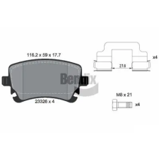 BENDIX Braking fékbetétkészlet, tárcsafék BPD1286 autóalkatrész