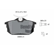 BENDIX Braking fékbetétkészlet, tárcsafék BPD1395 fékbetét