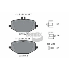 BENDIX Braking fékbetétkészlet, tárcsafék BPD2595 autóalkatrész