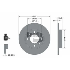BENDIX Braking féktárcsa BDS1056 autóalkatrész