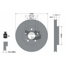 BENDIX Braking féktárcsa BDS1101HC autóalkatrész