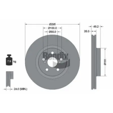 BENDIX Braking féktárcsa BDS1179 autóalkatrész