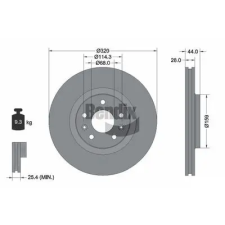 BENDIX Braking féktárcsa BDS1186 autóalkatrész