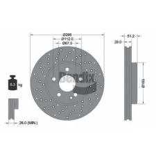 BENDIX Braking féktárcsa BDS1209HC autóalkatrész