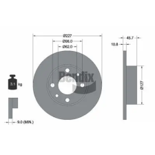 BENDIX Braking féktárcsa BDS1229 autóalkatrész