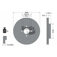 BENDIX Braking féktárcsa BDS1278 autóalkatrész