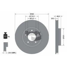 BENDIX Braking féktárcsa BDS1290 autóalkatrész