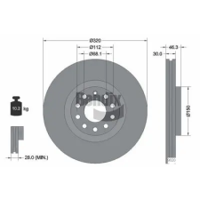 BENDIX Braking féktárcsa BDS1310HC autóalkatrész