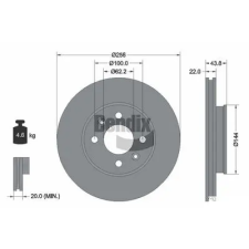 BENDIX Braking féktárcsa BDS1311 autóalkatrész