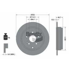 BENDIX Braking féktárcsa BDS1377 autóalkatrész