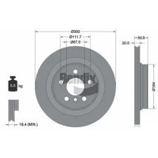 BENDIX Braking féktárcsa BDS1534 autóalkatrész
