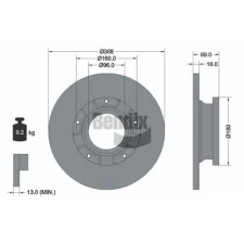 BENDIX Braking féktárcsa BDS1561 autóalkatrész