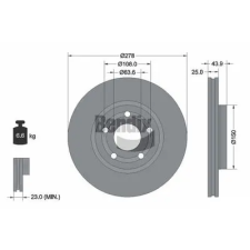 BENDIX Braking féktárcsa BDS1626 autóalkatrész