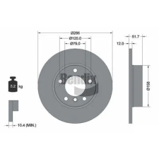 BENDIX Braking féktárcsa BDS1654 autóalkatrész