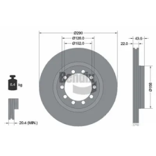 BENDIX Braking féktárcsa BDS1808 autóalkatrész