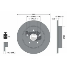 BENDIX Braking féktárcsa BDS2096 autóalkatrész