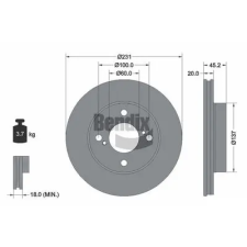 BENDIX Braking féktárcsa BDS2119 autóalkatrész