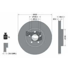 BENDIX Braking féktárcsa BDS2252 autóalkatrész