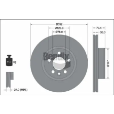 BENDIX Braking féktárcsa BDS2320HC autóalkatrész