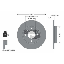 BENDIX Braking féktárcsa BENDIX Braking BDS1021 féktárcsa