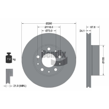 BENDIX Braking féktárcsa BENDIX Braking BDS1032 féktárcsa