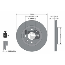 BENDIX Braking féktárcsa BENDIX Braking BDS1042 féktárcsa