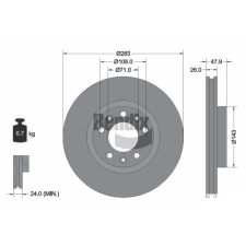 BENDIX Braking féktárcsa BENDIX Braking BDS1045 féktárcsa