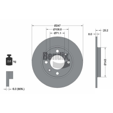 BENDIX Braking féktárcsa BENDIX Braking BDS1103 féktárcsa