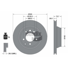 BENDIX Braking féktárcsa BENDIX Braking BDS1143 féktárcsa