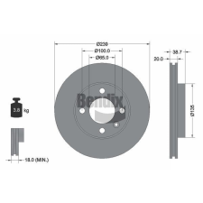 BENDIX Braking féktárcsa BENDIX Braking BDS1170 féktárcsa