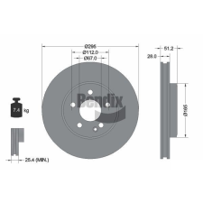 BENDIX Braking féktárcsa BENDIX Braking BDS1180HC féktárcsa