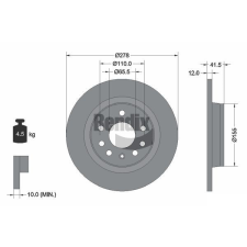 BENDIX Braking féktárcsa BENDIX Braking BDS1181 féktárcsa