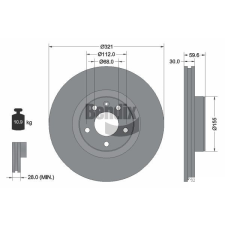 BENDIX Braking féktárcsa BENDIX Braking BDS1185HC féktárcsa