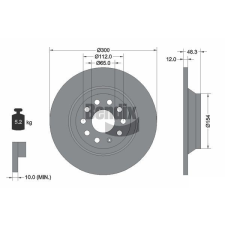 BENDIX Braking féktárcsa BENDIX Braking BDS1203 féktárcsa
