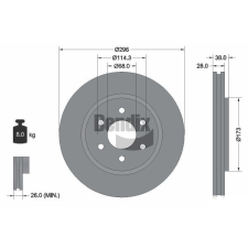 BENDIX Braking féktárcsa BENDIX Braking BDS1260 féktárcsa