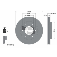 BENDIX Braking féktárcsa BENDIX Braking BDS1273HC féktárcsa