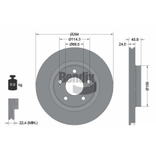 BENDIX Braking féktárcsa BENDIX Braking BDS1279 féktárcsa