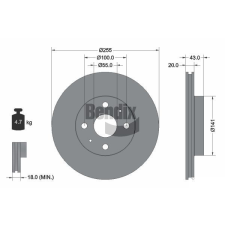 BENDIX Braking féktárcsa BENDIX Braking BDS1326 féktárcsa