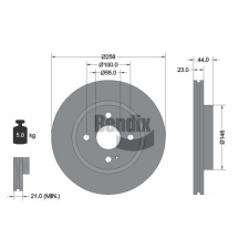 BENDIX Braking féktárcsa BENDIX Braking BDS1327 féktárcsa