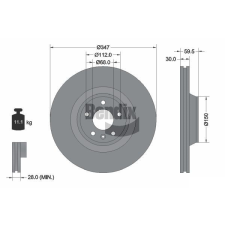 BENDIX Braking féktárcsa BENDIX Braking BDS1351HC féktárcsa