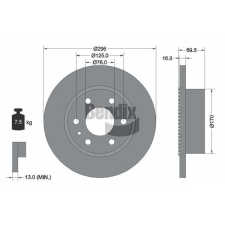 BENDIX Braking féktárcsa BENDIX Braking BDS1393 féktárcsa