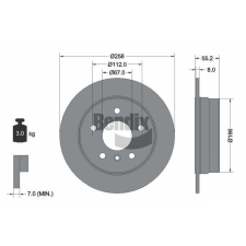 BENDIX Braking féktárcsa BENDIX Braking BDS1419 féktárcsa