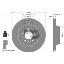 BENDIX Braking féktárcsa BENDIX Braking BDS1491 féktárcsa