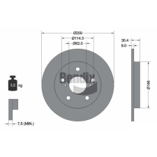 BENDIX Braking féktárcsa BENDIX Braking BDS1494 féktárcsa