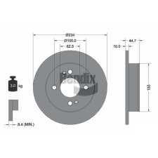 BENDIX Braking féktárcsa BENDIX Braking BDS1555 féktárcsa