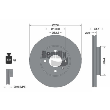 BENDIX Braking féktárcsa BENDIX Braking BDS1595 féktárcsa