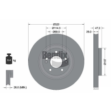 BENDIX Braking féktárcsa BENDIX Braking BDS1599 féktárcsa