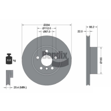 BENDIX Braking féktárcsa BENDIX Braking BDS1633HC féktárcsa